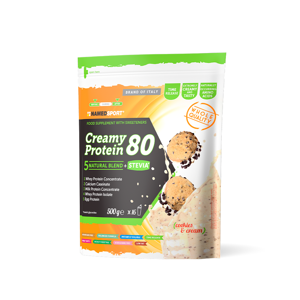 CRUNCHY PROTEIN BAR Cookies & Cream - 40g NAMEDSPORT> SUPERFOOD